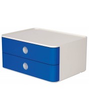 Kutija s 2 ladice Han - Allison smart, plava -1