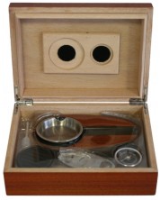 Kutija za cigare (humidor) WinJet - Zorr, s pepeljarom i škarama, smeđa