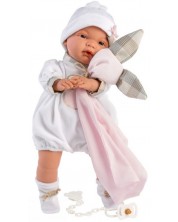 Lutka-beba Llorens - S odjećom s medvjedom jastukom, 38 cm -1