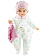 Lutka-beba Paola Reina Alex y Sonia - Sonia, s cijelim bodijem, rupčićem i kapom, 36 cm -1