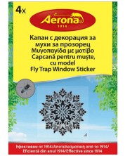 Naljepnice za prozor Aerona - Bez mirisa, 4 komada, protiv muha, s ukrasom -1