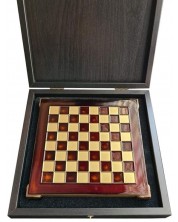 Luksuzni ručno rađeni šah Manopoulos, 20 x 20 cm, bordo