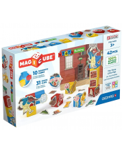 Magnetne kocke Geomag - Magicube Story Building Tri praščića, 42 dijela -1