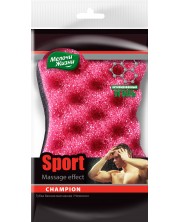 Masažna spužva za tijelo Meloči Žizni - Sport Champion, 1 komad, crno i ružičasto -1