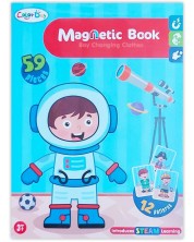 Magnetna knjiga Raya Toys - Odjeća za resvlačanje s dječakom, 59 dijelova -1