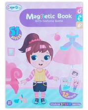 Magnetna knjiga Raya Toys - Djevojka s odjećom, 51 dio -1