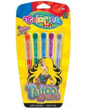 Markeri za tetoviranje Colorino Kids - 5 boja