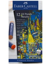 Uljane pastele Faber-Castell - Creative Studio, metalik, 12 boja