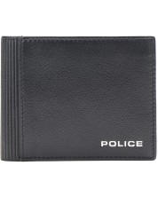 Muški novčanik Police  Xander - S pretincem za kovanice, crni -1