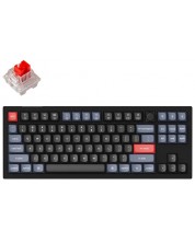 Mehanička tipkovnica Keychron - V3 TKL Knob QMK, Red, Frosted Black