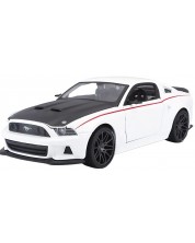 Metalni auto Maisto Special Edition - Ford Mustang Street Racer 2014, bijeli, 1:24 -1