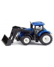 Metalna igračka Siku - Traktor s utovarivačem New Holland, plavi -1