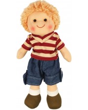 Mekana lutka Bigjigs - Harry, s majicom i kratkim hlačicama, 28 cm -1