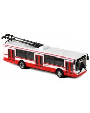 Metalni trolejbus Rappa - 16 cm, crveno-bijeli