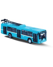 Metalni trolejbus Rappa - 16 cm, plavi -1