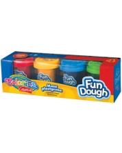 Meki plastelin Colorino Creative - Fun Dough, 4 boje -1