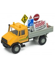 Metalna igračka Welly Urban Spirit - Kamion Urban, s prometnim znakovima, 1:34 -1