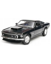Metalni auto Welly - Ford Mustang Boss 429, 1:24, crni -1