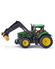 Metalna igračka Siku - Traktor s kliještima John Deere, zelen -1