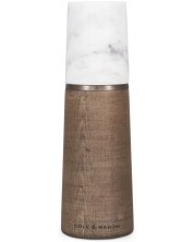 Mlinac za papar Cole & Mason - Marble, 18.5 х 6 cm, drvo i bijeli mramor