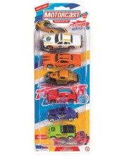 Metalni autići RS Toys - Motorcast, 6 komada, 1:64