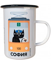 Metalna šalica Jež Art & Design - Tramvaj “Sofija 100”, 450 ml -1