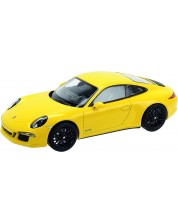 Metalni auto Welly - Porsche 911 Carrera, žuti, 1:24 -1