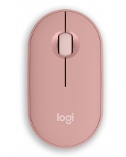 Miš Logitech - Pebble Mouse 2 M350s, opitčki, bežični, Rose -1
