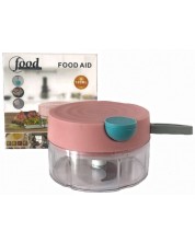 Mini sjeckalica za povrće Morello - Food Aid, ručna, 180 ml, ružičasta -1