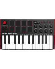 MIDI kontroler-sintisajzer Akai Professional - MPK Mini 3, crni/crveni