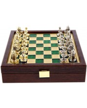Mini luksuzni šah Manopoulos - Bizantsko Carstvo, zelena polja, 20х20 cm -1