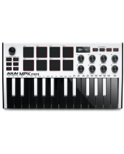 MIDI kontroler-sintisajzer Akai Professional - MPK Mini 3, bijeli -1