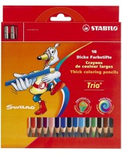 Olovke Stabilo Swano Trio – Maxi, 18 boja, sa šiljilom -1