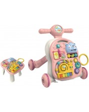 Glazbena igračka na kotačima 3 u 1 Chipolino - Medo, ružičasti -1
