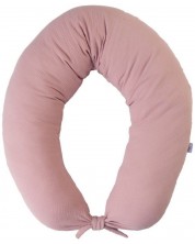 Jastuk za dojenje Baby Matex - Moon, od muslina, ružičasti -1