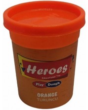 Prirodni plastelin u kutiji Heroes Play Dough – Narančasti -1