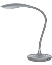 Stolna svjetiljka Rabalux Belmont, 5W, siva, s USB izlazom -1