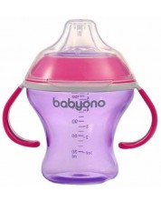 Čaša otporna na prolijevanje s mekim vrhom Babyono - 180 ml, ružičasta -1