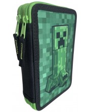 Pernica s priborom Minecraft - Creeper Green, 2 zatvarača -1