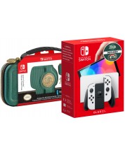 Nintendo Switch OLED - White + Zelda Travel Case -1