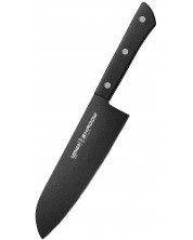 Nož Santoku Samura - Shadow, 17.5 cm, crni neljepljivi premaz -1
