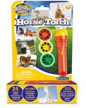 Didaktička igračka Brainstorm - Svjetiljka sa reflektorom, Konji -1