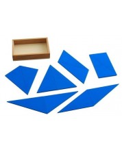 Edukativni komplet Smart Baby - Montessori konstrukcijski trokuti, plavi -1