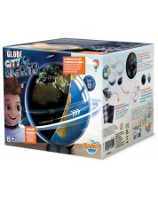 Edukativna igračka Buki France - Svjetleći rotirajući globus 2 u 1, 20 cm