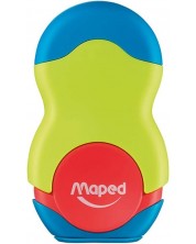 Gumica-šiljilo Maped Loopy - Soft Touch, zelena