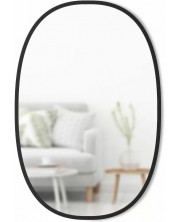 Ovalno zidno ogledalo Umbra - Hub, 91 x 61 x 3 cm, crno -1