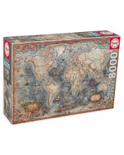 Slagalica Educa od 8000 dijelova - Povijesna karta svijeta -1