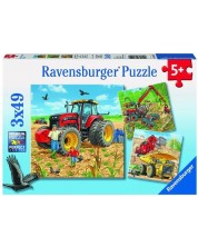 Puzzle Ravensburger od 3 х 49 dijelova - Veliki strojevi