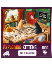 Slagalica Exploding Kittens od 1000 dijelova - Mačići u karantinu -1