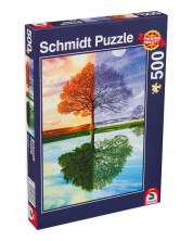 Slagalica Schmidt od 500 dijelova - Godišnja doba i drvo -1